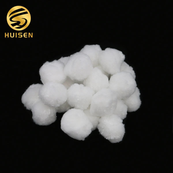 White Pool Filter Ball / Water Filter Balls For Sand Filters Wastewater Treatment